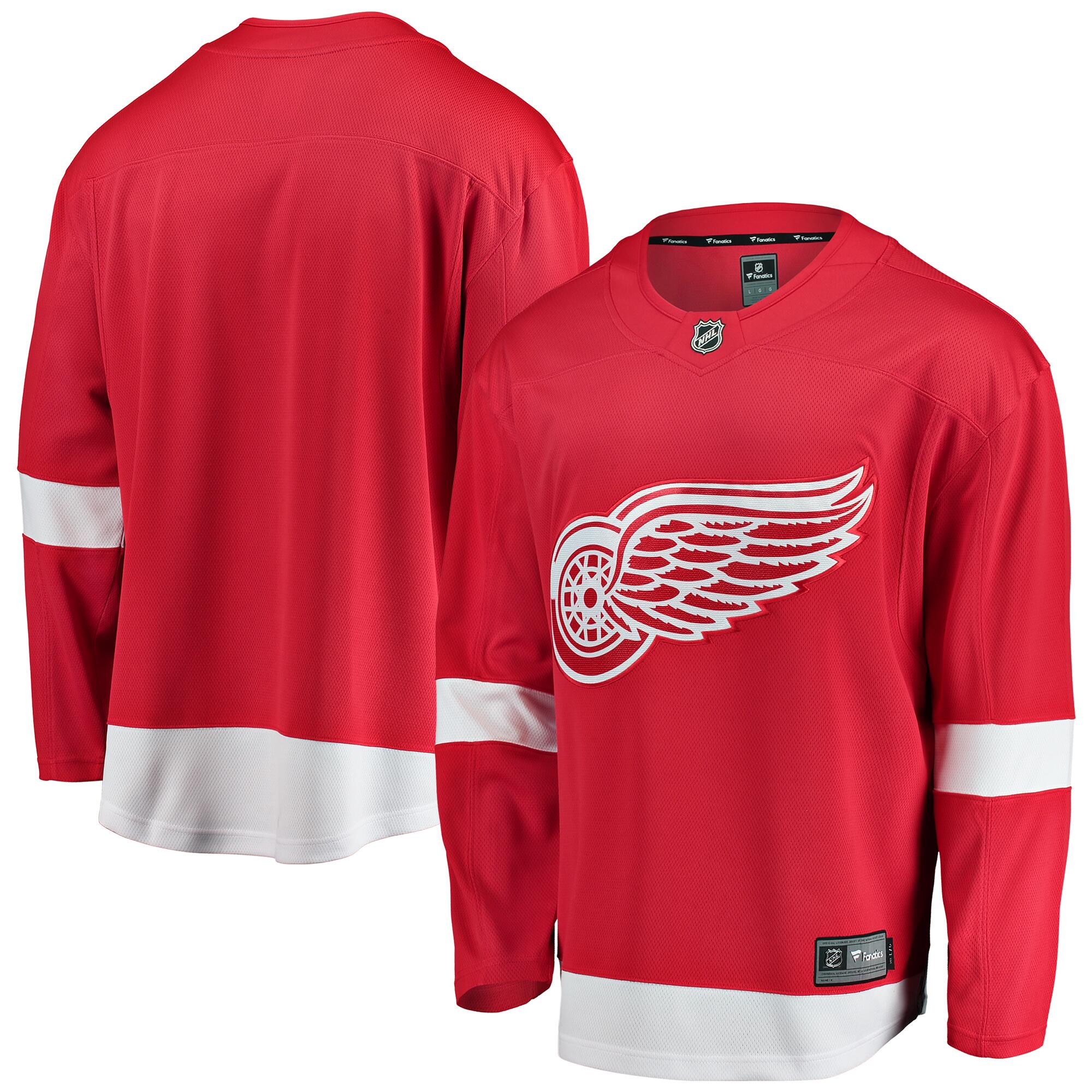 Fanatics Detroit Red Wings Breakaway Hockey Jersey (Red) - Image 3