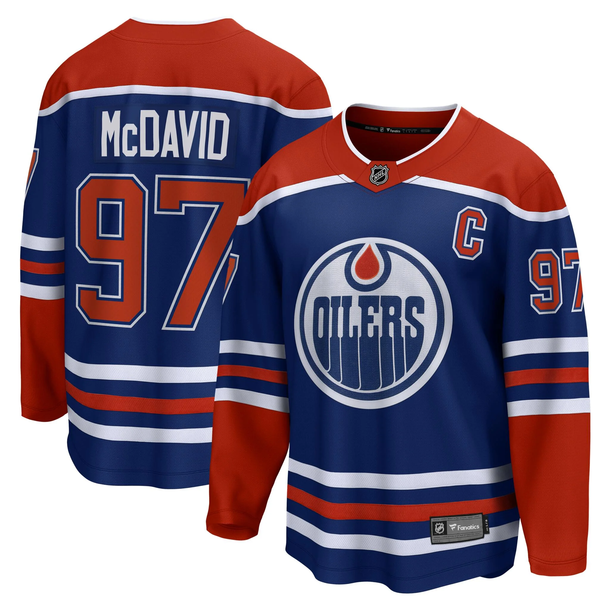 Fanatics Edmonton Oilers Breakaway Hockey Jersey - C. McDavid - Image 3