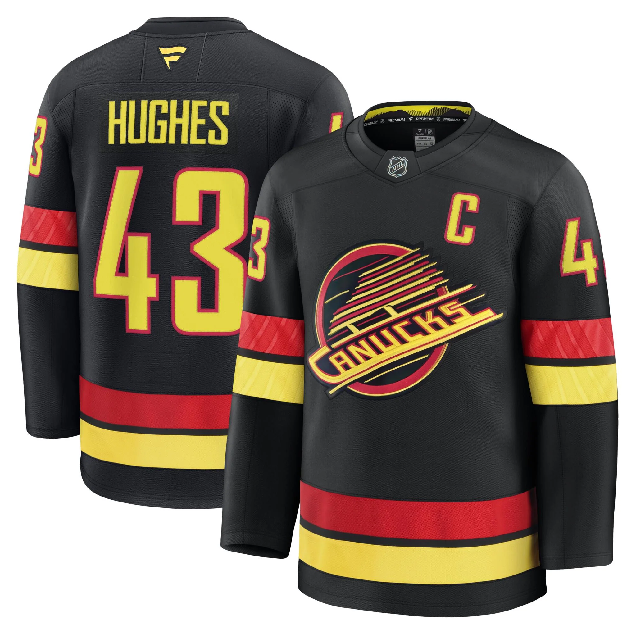 Fanatics Vancouver Canucks Alternate Hockey Jersey - Q. Hughes - Image 3