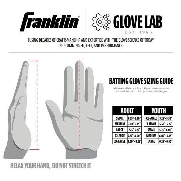 Franklin MLB Powerstrap Infinite Senior Baseball Batting Gloves - Black/Gold - Image 5