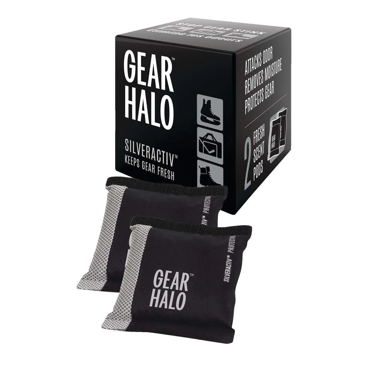 GearHalo Silveractiv Deodorizer Pods - 2 Pack