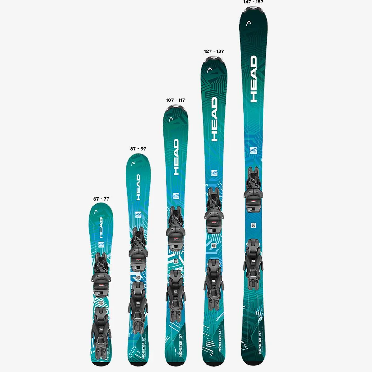 Head Monster Easy With JRS 4.5 GW Junior Alpine Ski Set - Image 4