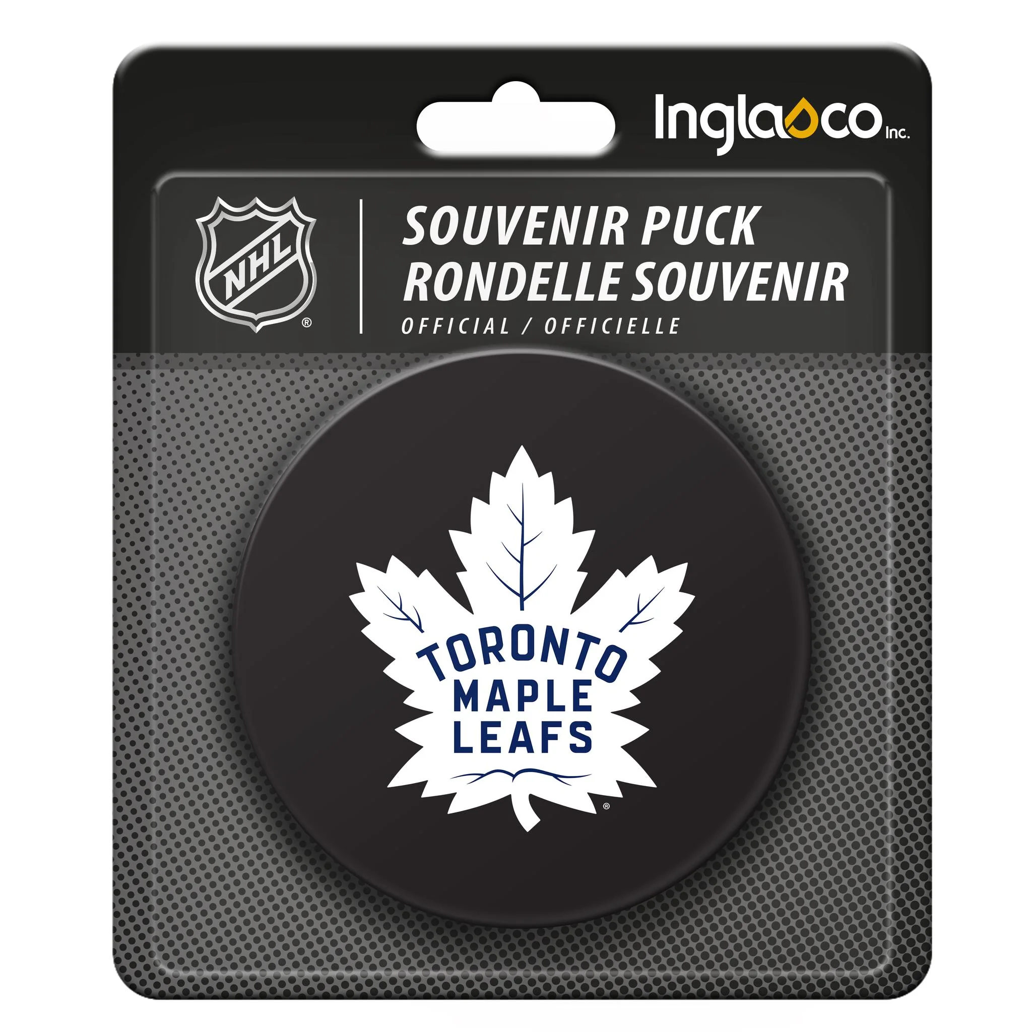 Inglasco NHL Souvenir Collector Hockey Puck - Toronto Maple Leafs