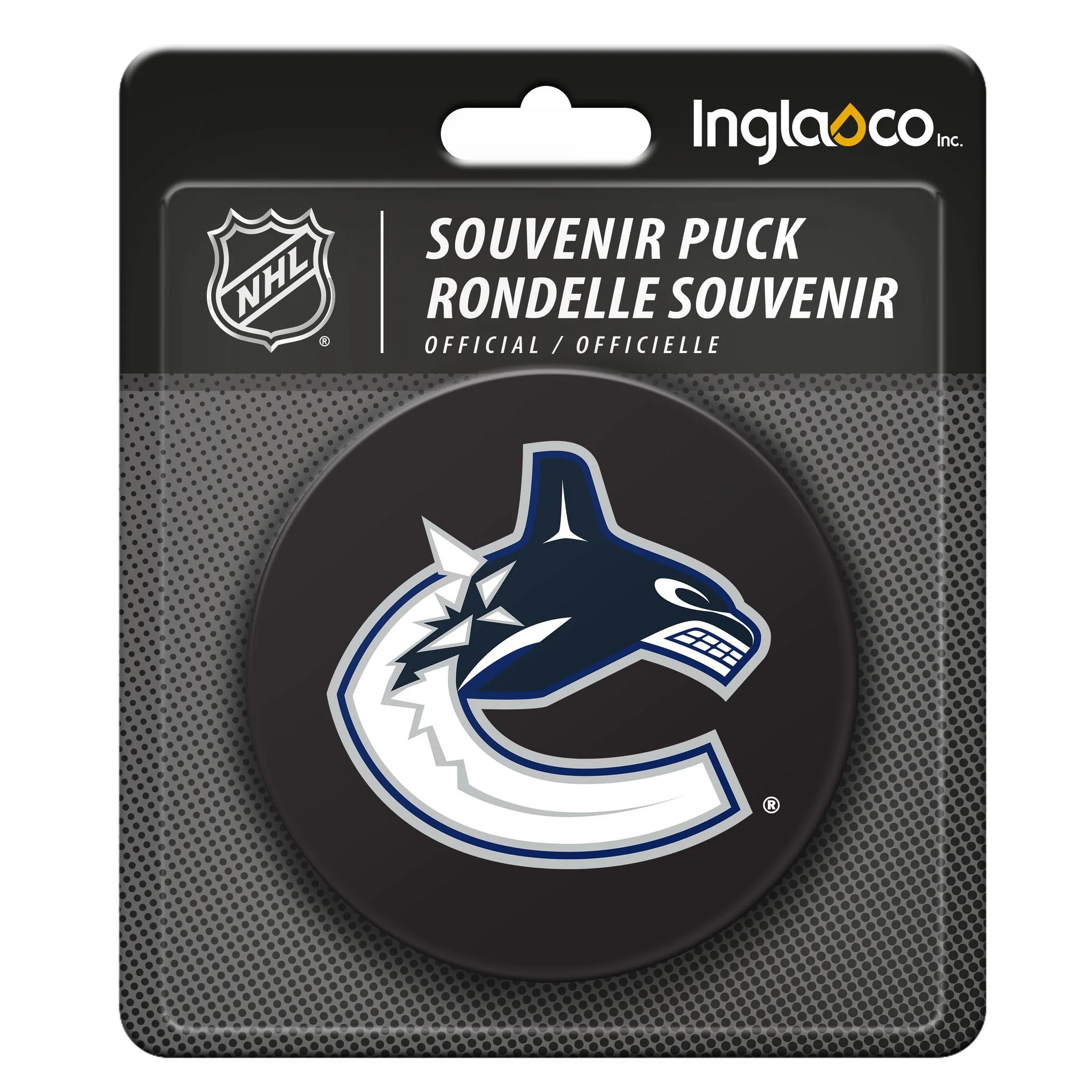 Inglasco NHL Souvenir Collector Hockey Puck - Vancouver Canucks
