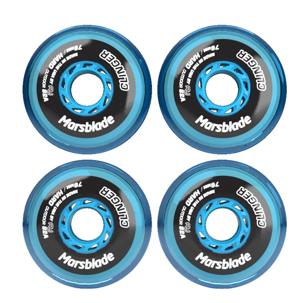 Marsblade Clinger Outdoor Roller Hockey Skate Wheels (82A) - 4 Pieces - Image 2