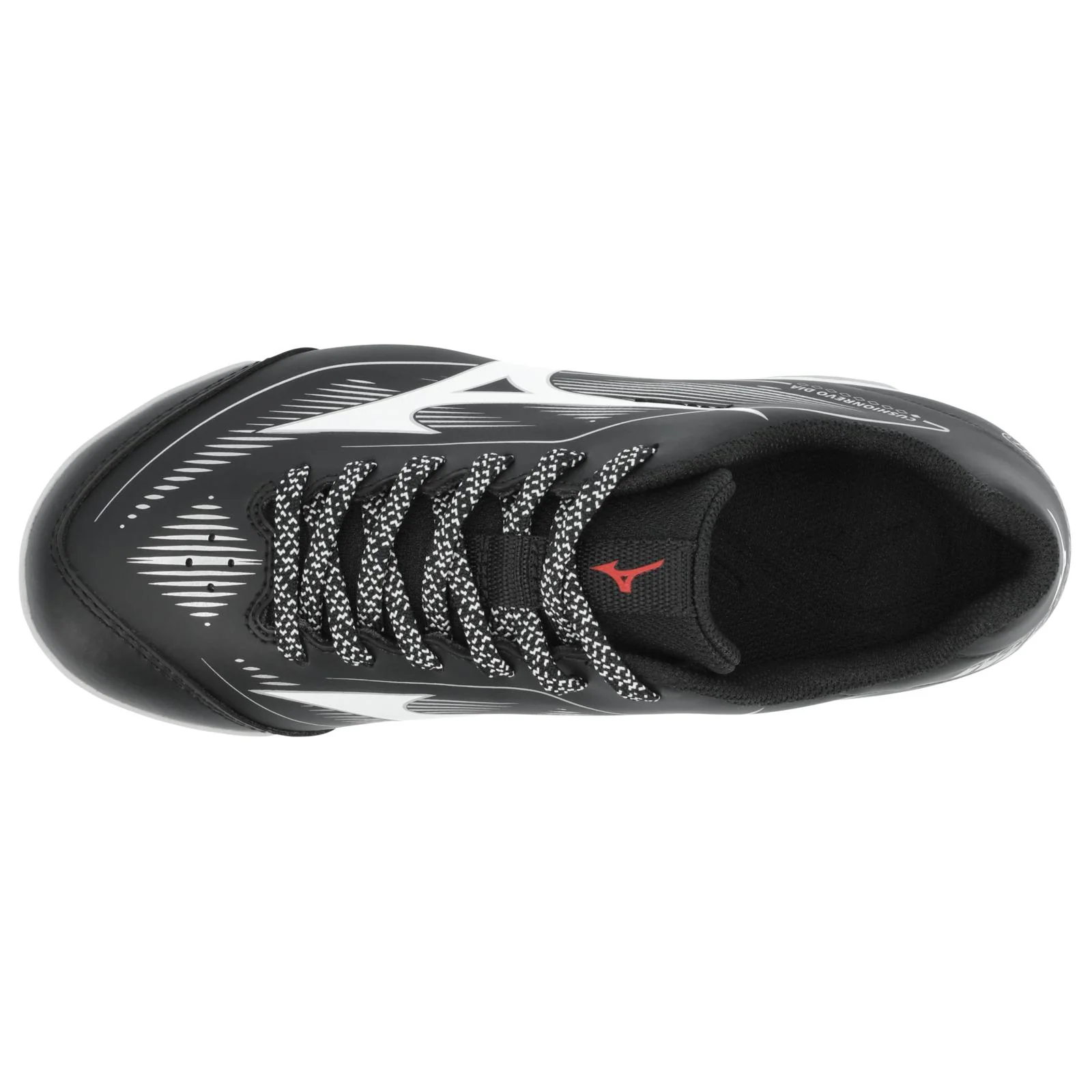 Mizuno Cushionrevo Diamond Jr Low Youth Boys' Baseball Cleats - Black/White - Image 2
