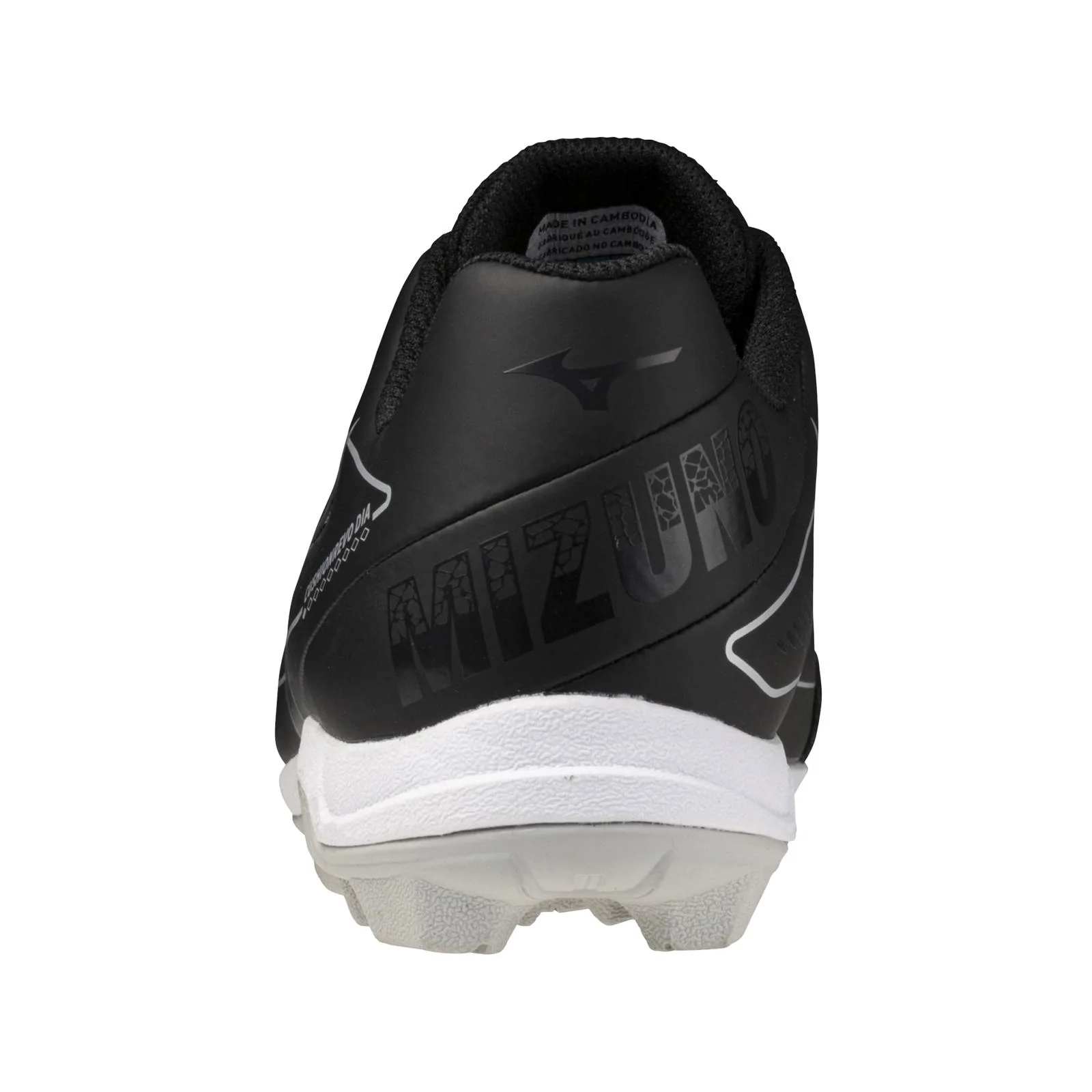 Mizuno Cushionrevo Diamond Jr Low Youth Boys' Baseball Cleats - Black/White - Image 3