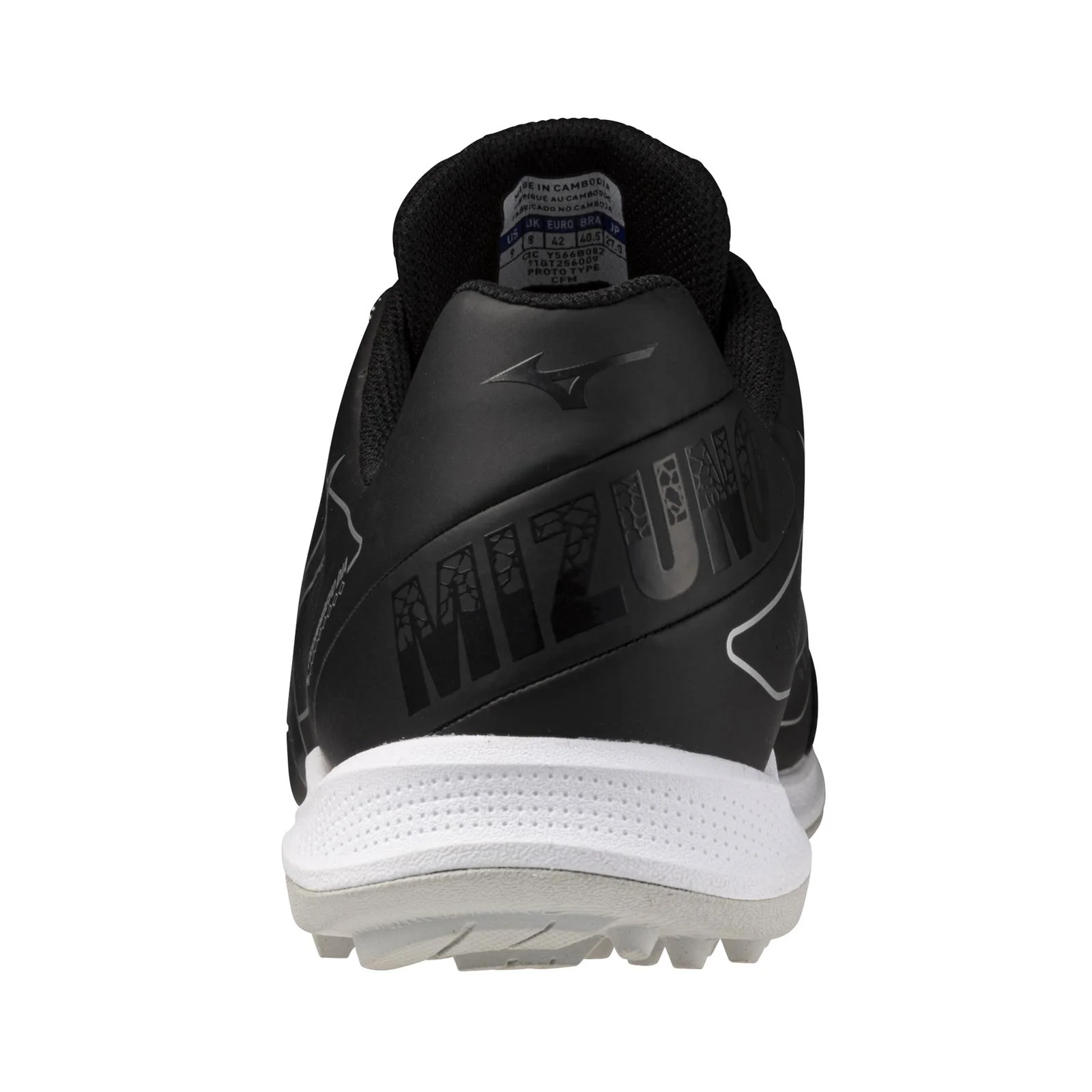 Mizuno Cushionrevo Diamond Men's Turf Baseball Shoes - Black/White - Image 7