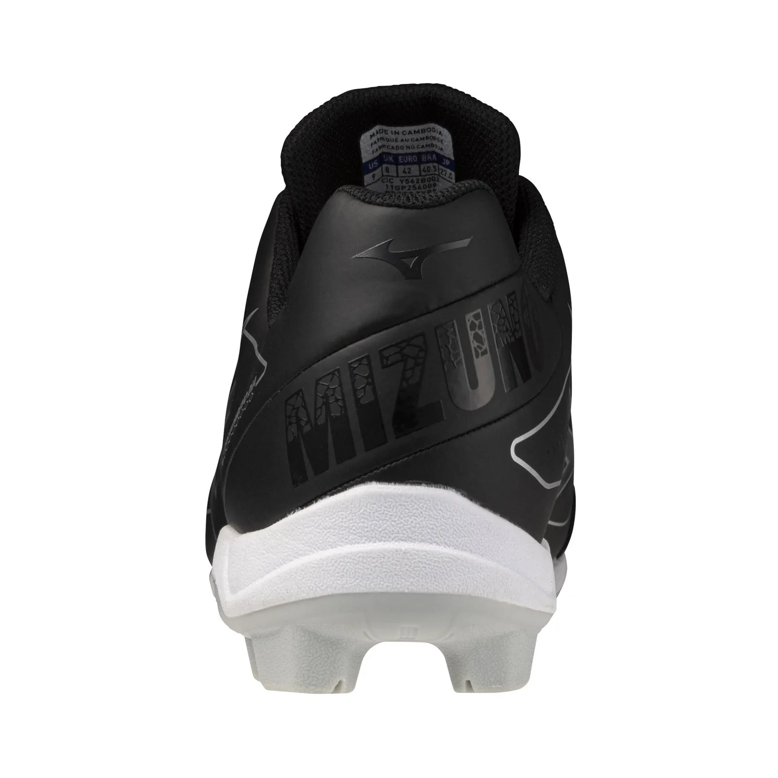 Mizuno Cushionrevo Diamond TPU Men's Baseball Cleats - Black/White - Image 3