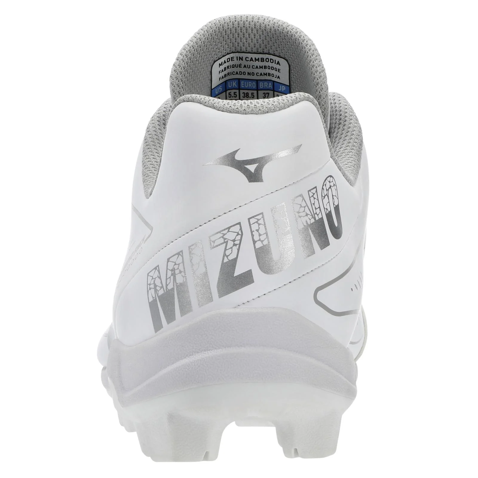 Mizuno Cushionrevo Finch TPU Women's Softball Cleats - White/Silver - Image 3