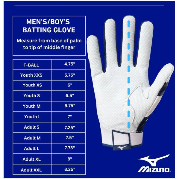 Mizuno Pro Select Youth Baseball Batting Gloves - Image 5