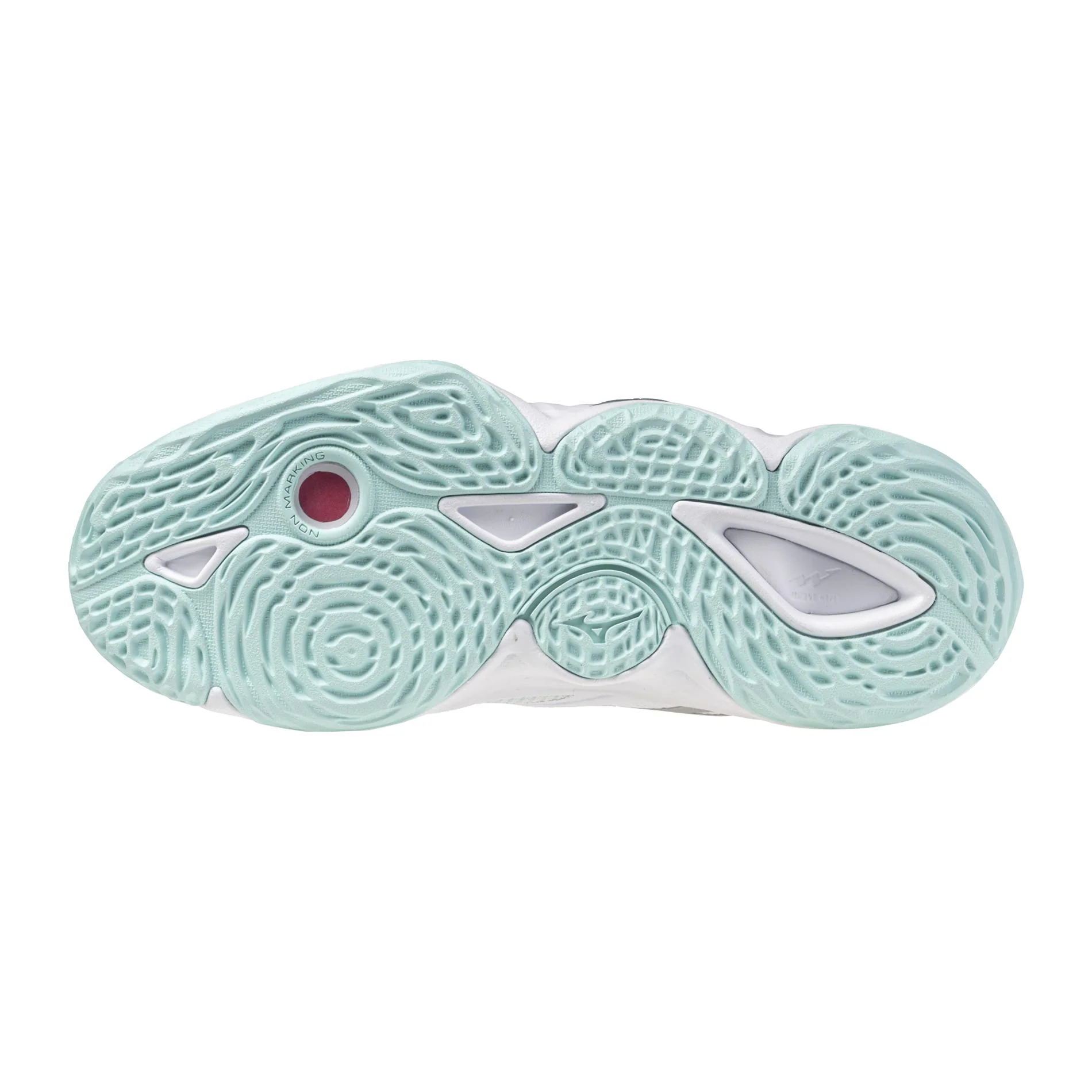Mizuno Wave Momentum 4 Elite Women's Volleyball Shoes - White/Turquoise - Image 3