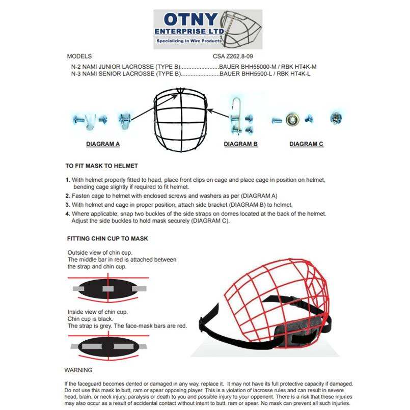 Nami OTNY Tyke Ringette Cage