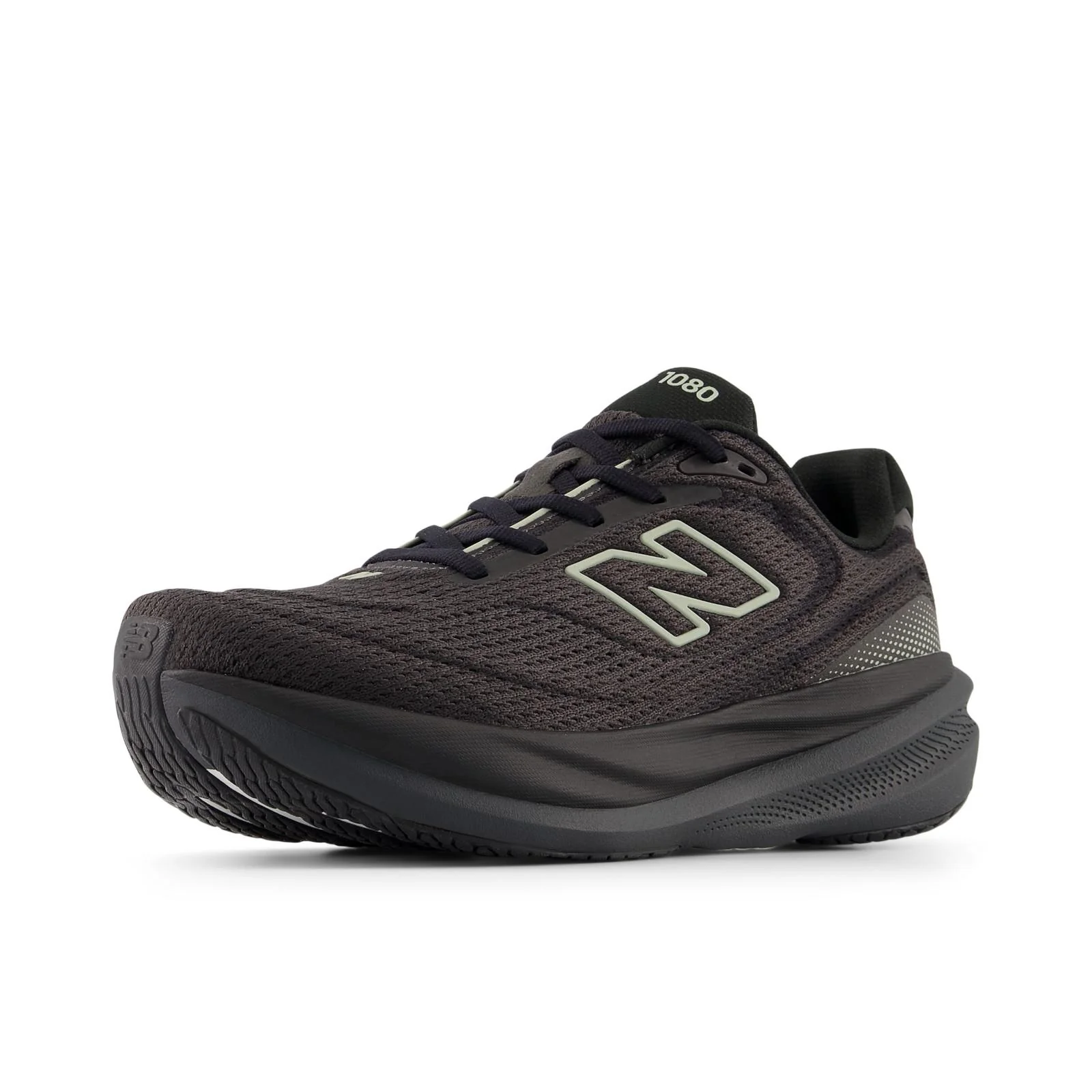 New Balance 1080 V15 Women's Running Shoes - Black/Olivine/Black - Image 3