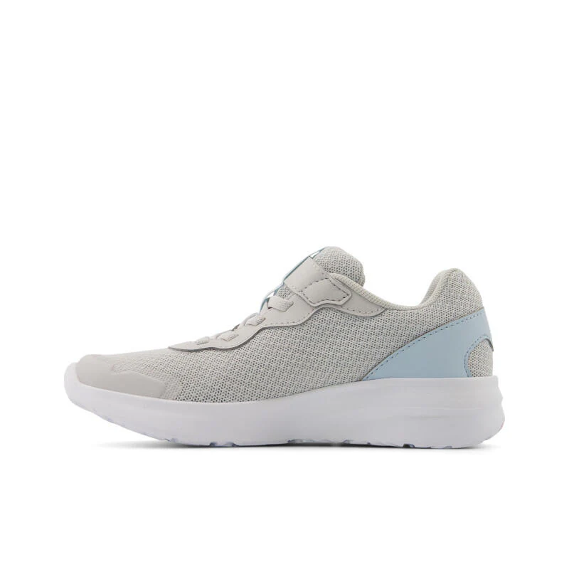 New Balance 578 v1 Youth Bungee Lace Running Shoes With Top Strap - Grey/Shell Pink - Image 3