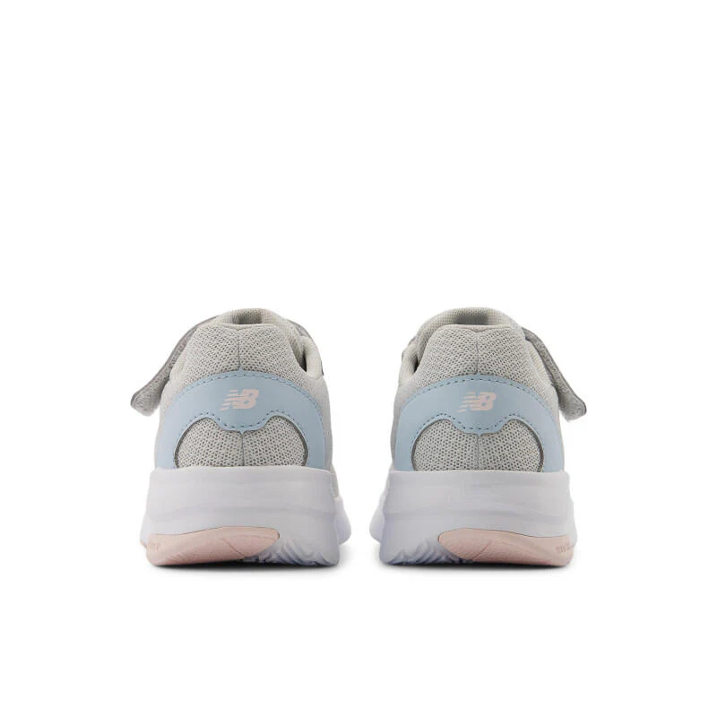 New Balance 578 v1 Youth Bungee Lace Running Shoes With Top Strap - Grey/Shell Pink - Image 4
