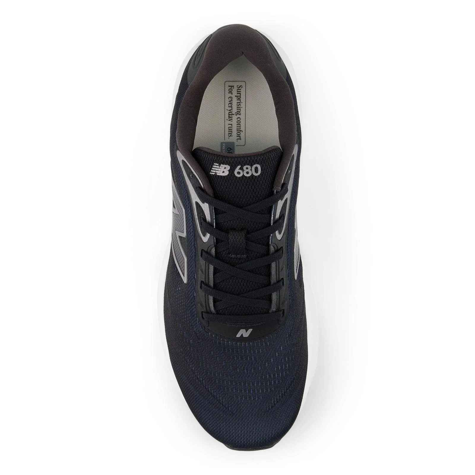 New Balance Fresh Foam 680 V9 Men's Running Shoes - Black/Faded Black - Image 5