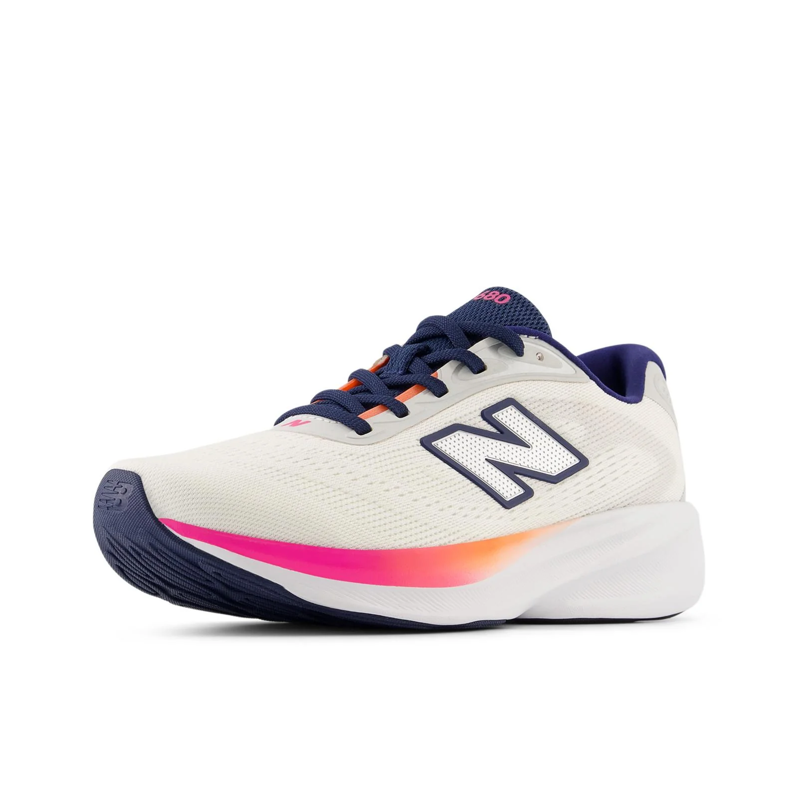 New Balance Fresh Foam 680 V9 Women's Running Shoes - Sea Salt/Tangerine Heat - Image 3