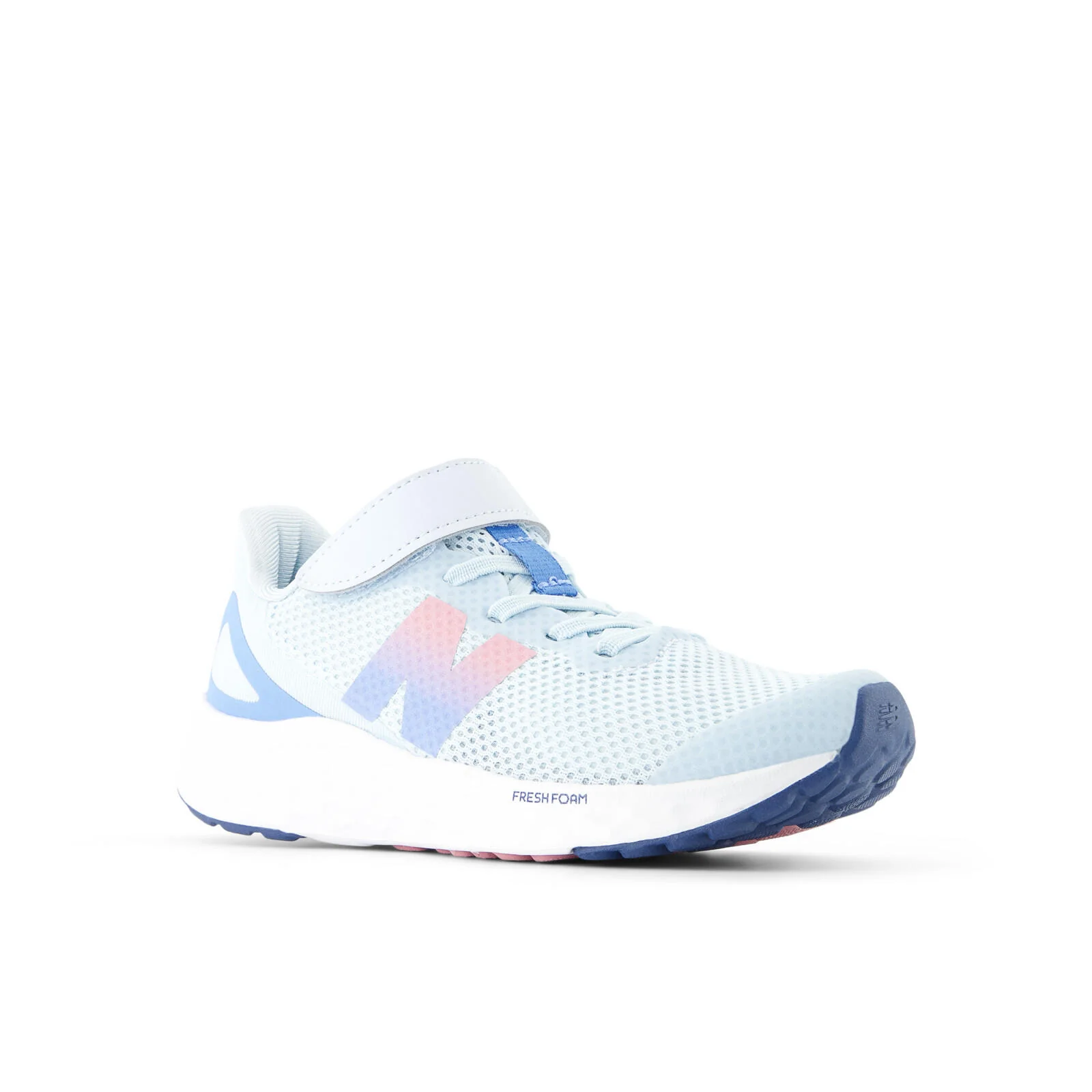 New Balance Fresh Foam Arishi V4 Bungee Lace with Top Strap Youth Running Shoes - Frosted Glass/Blue - Image 2
