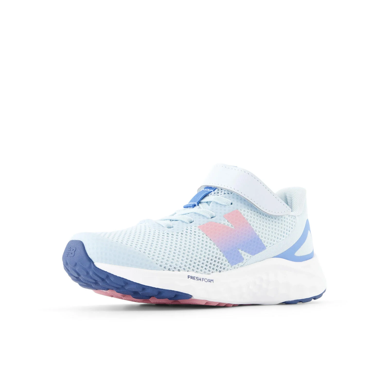 New Balance Fresh Foam Arishi V4 Bungee Lace with Top Strap Youth Running Shoes - Frosted Glass/Blue - Image 3