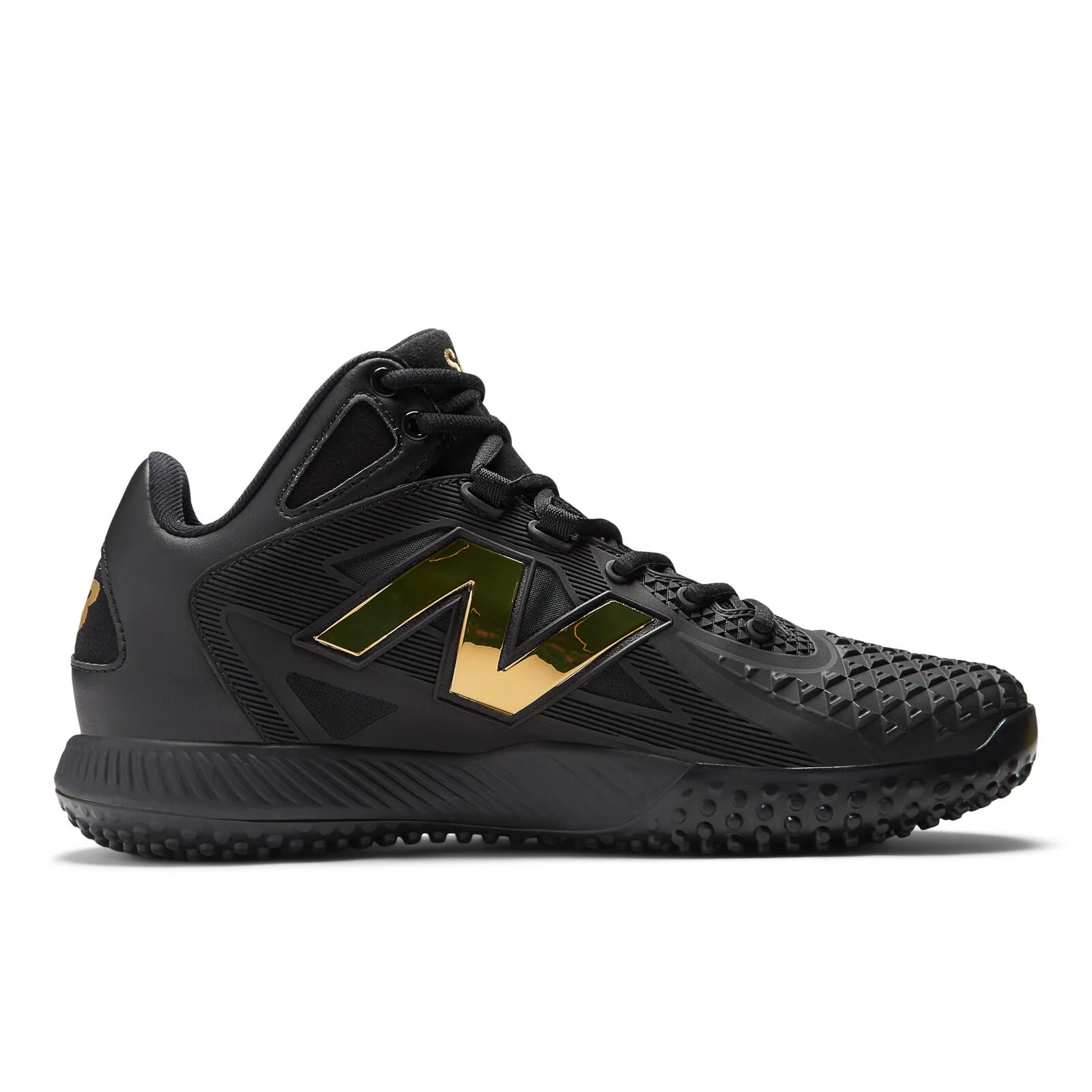 New Balance FuelCell OHTANI 1 Turf Baseball Shoes - Black/Metallic Gold