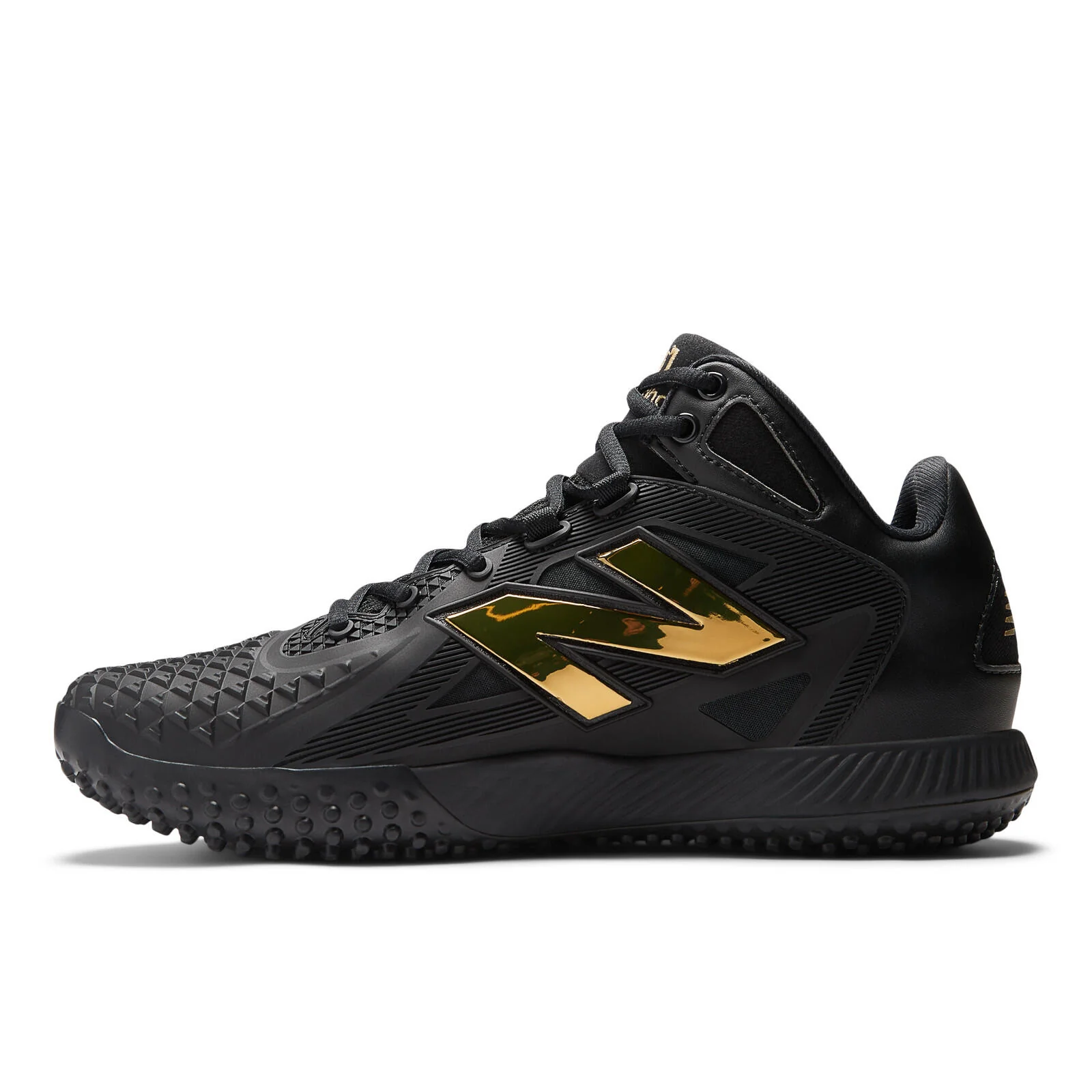 New Balance FuelCell OHTANI 1 Turf Baseball Shoes - Black/Metallic Gold - Image 5