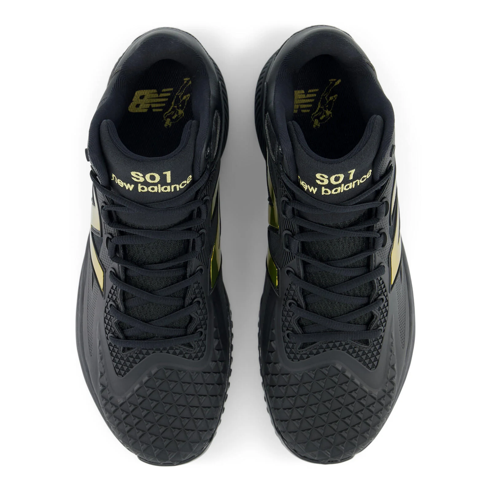 New Balance FuelCell OHTANI 1 Turf Baseball Shoes - Black/Metallic Gold - Image 6
