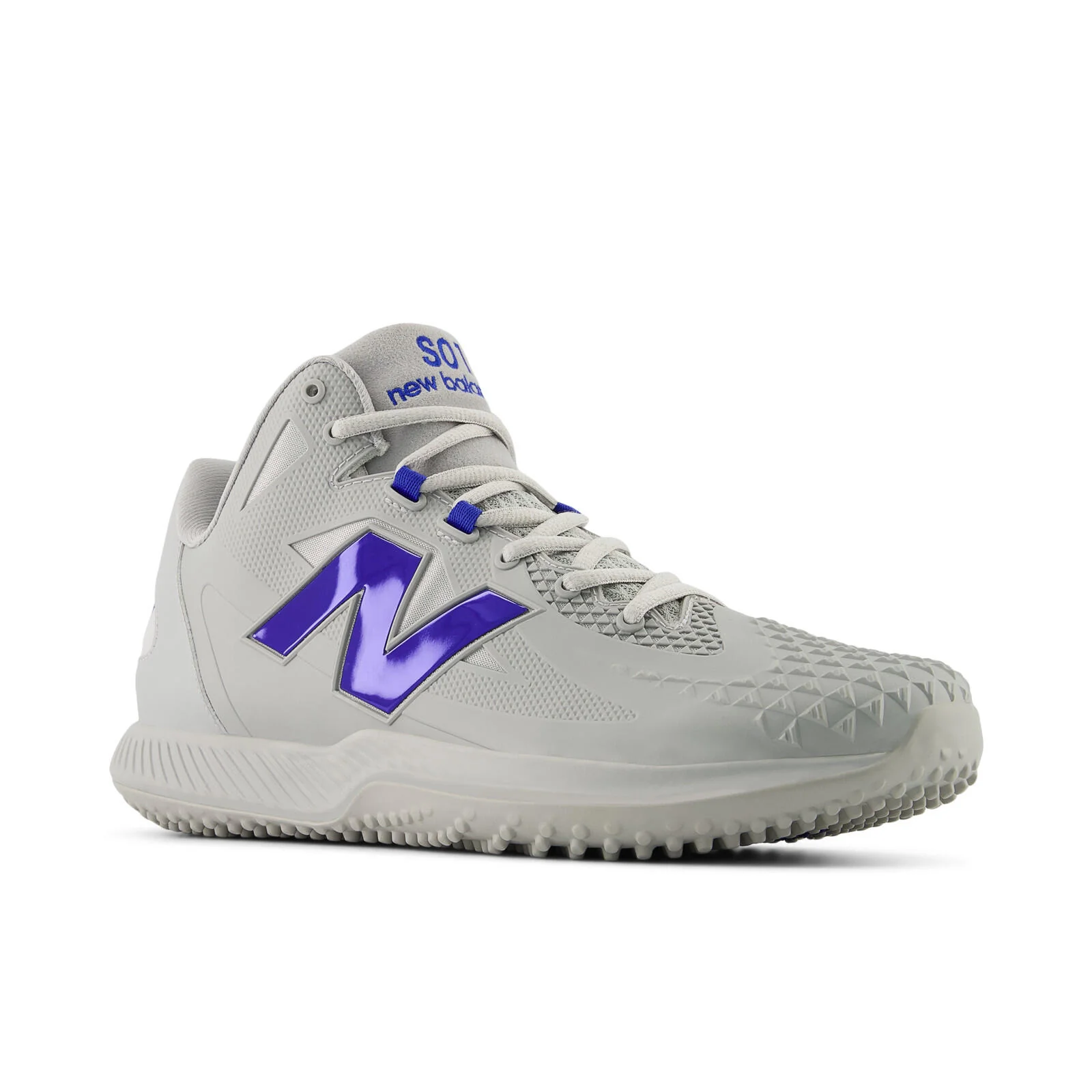 New Balance FuelCell OHTANI 1 Turf Baseball Shoes - Team Away Grey/Royal - Image 2