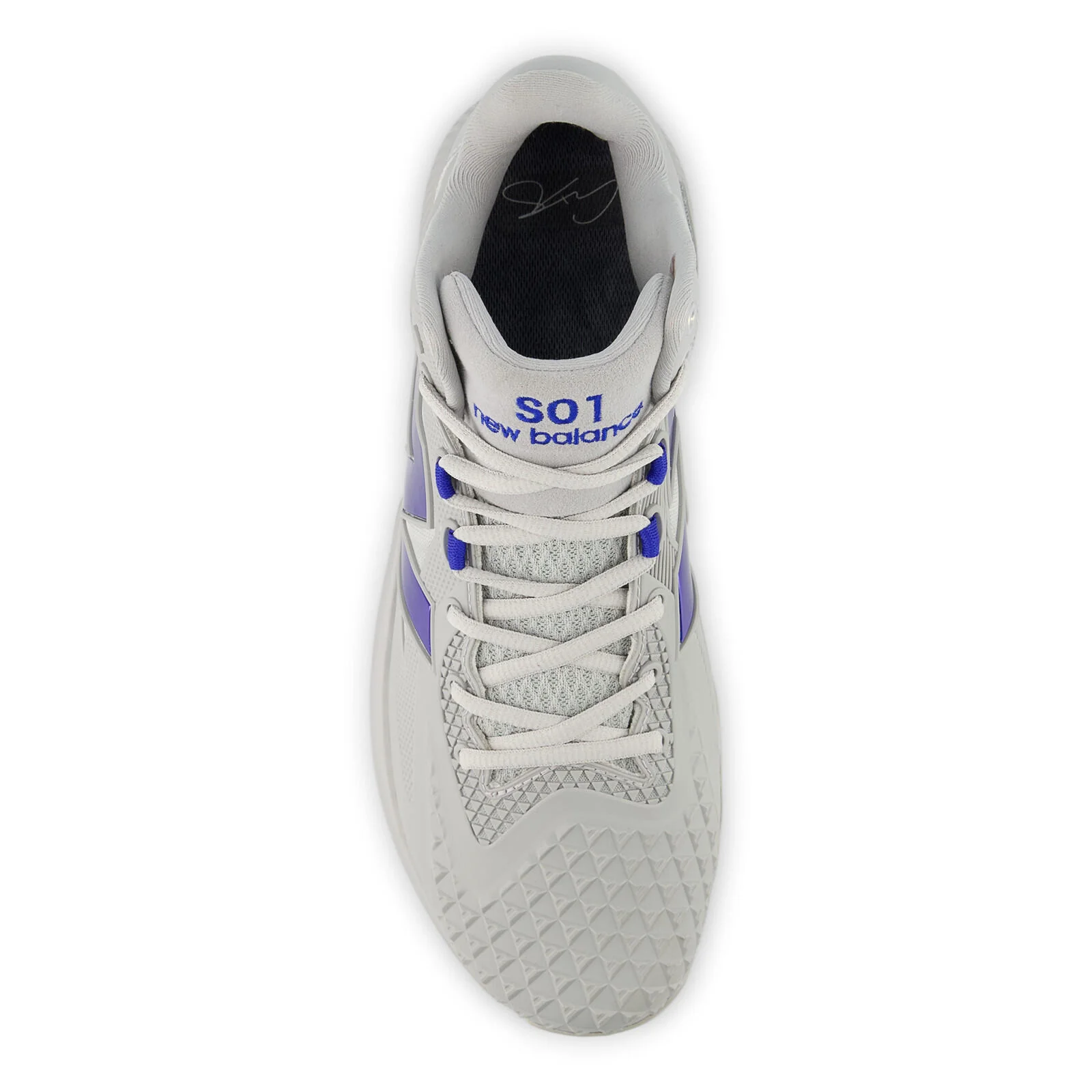 New Balance FuelCell OHTANI 1 Turf Baseball Shoes - Team Away Grey/Royal - Image 4