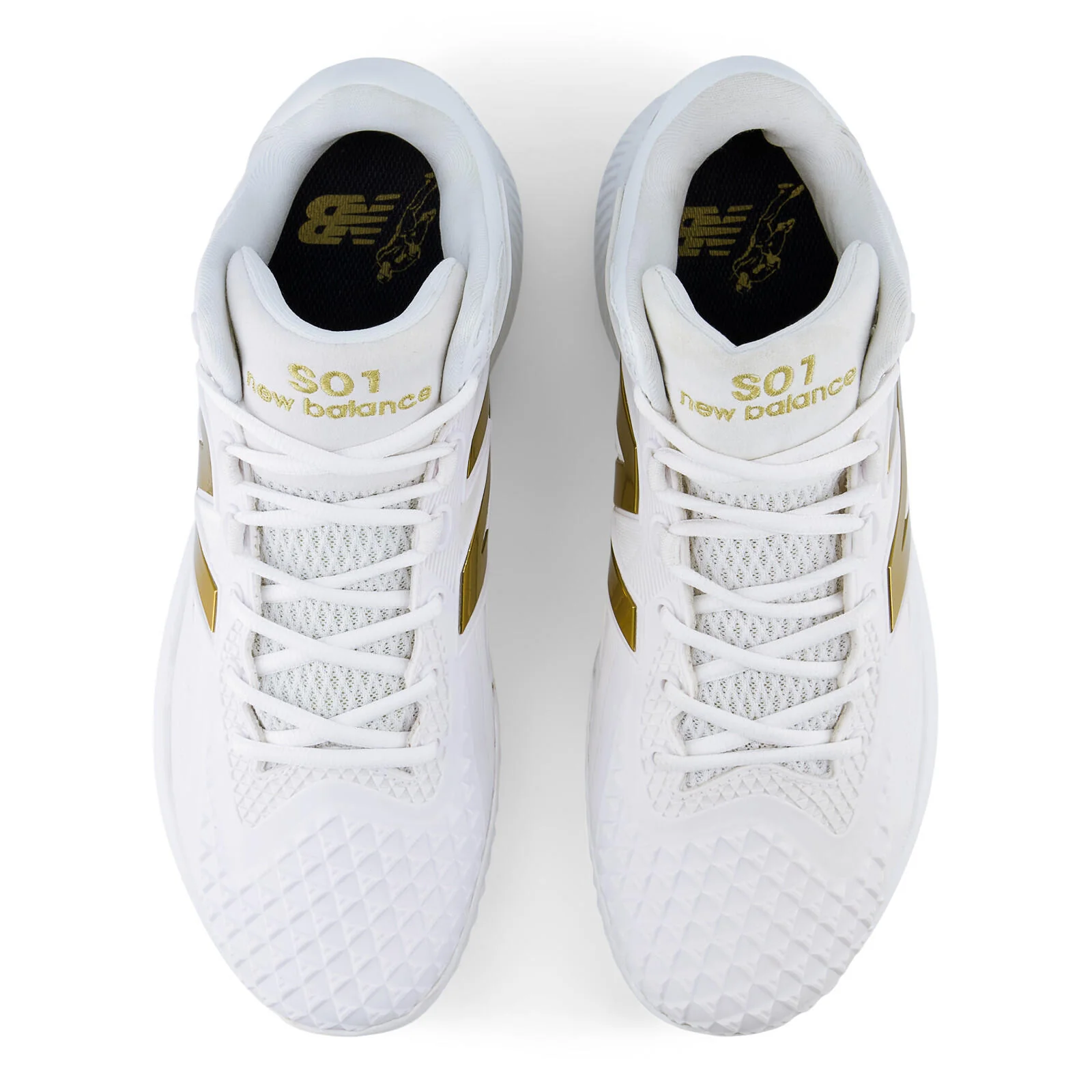 New Balance FuelCell OHTANI 1 Turf Baseball Shoes - White/Metallic Gold - Image 5