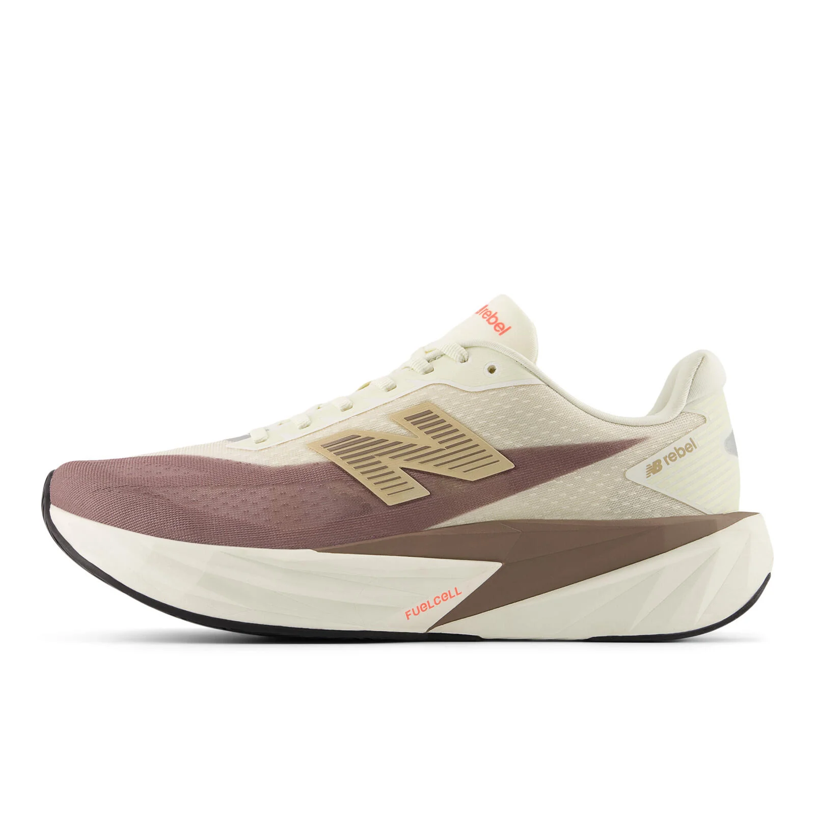 New Balance FuelCell Rebel v5 Men's Running Shoes - Angora/Earth Shadow - Image 3