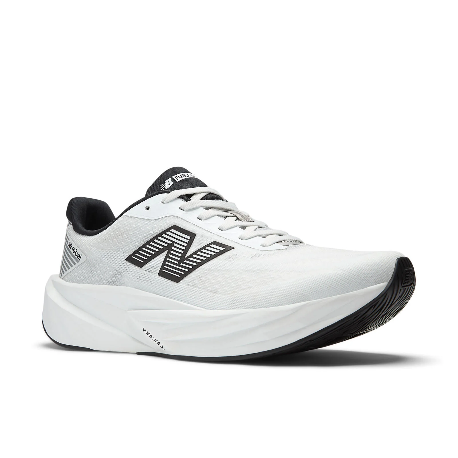 New Balance FuelCell Rebel v5 Men's Running Shoes - White/Black - Image 2