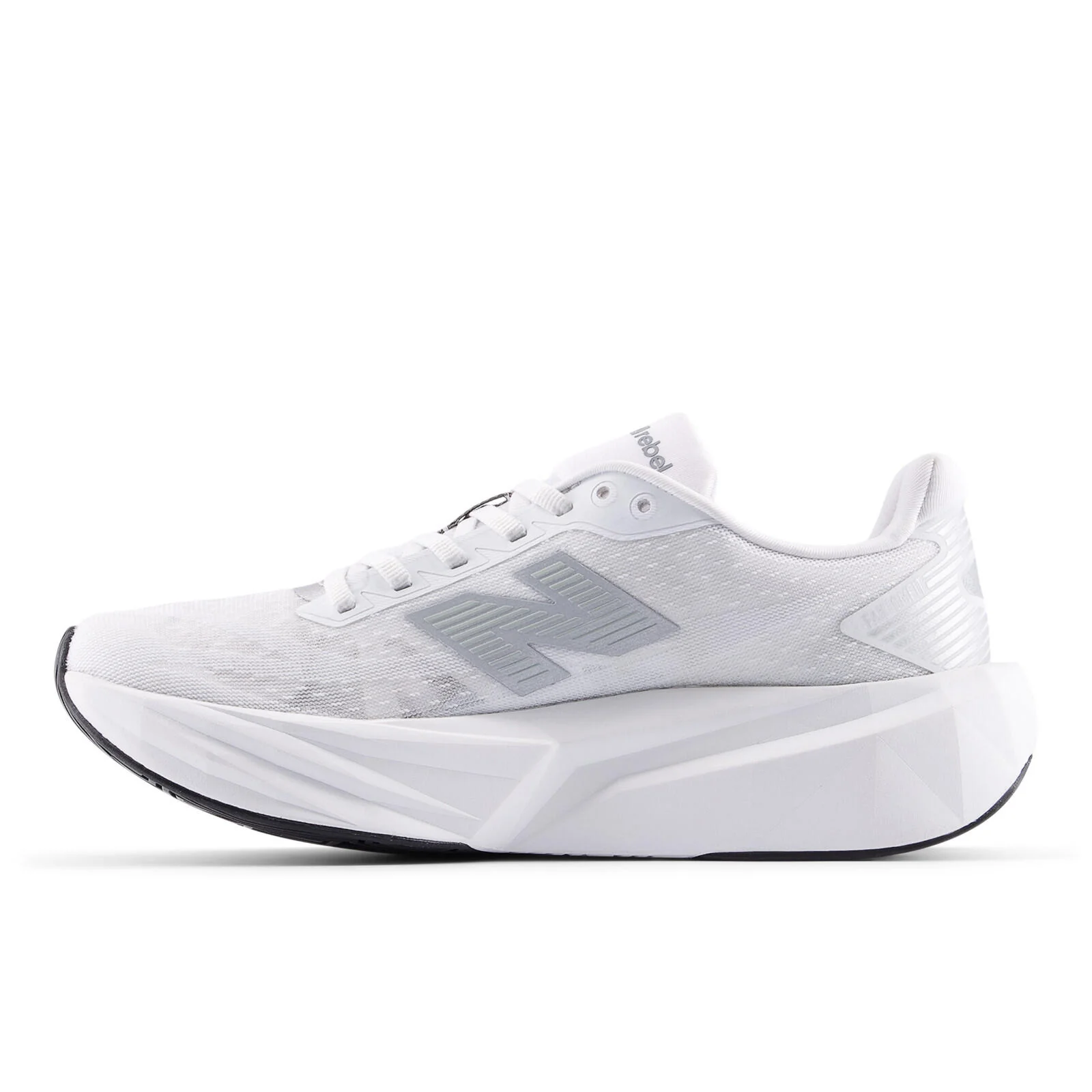 New Balance FuelCell Rebel v5 Women's Running Shoes - White/Silver Metallic - Image 3