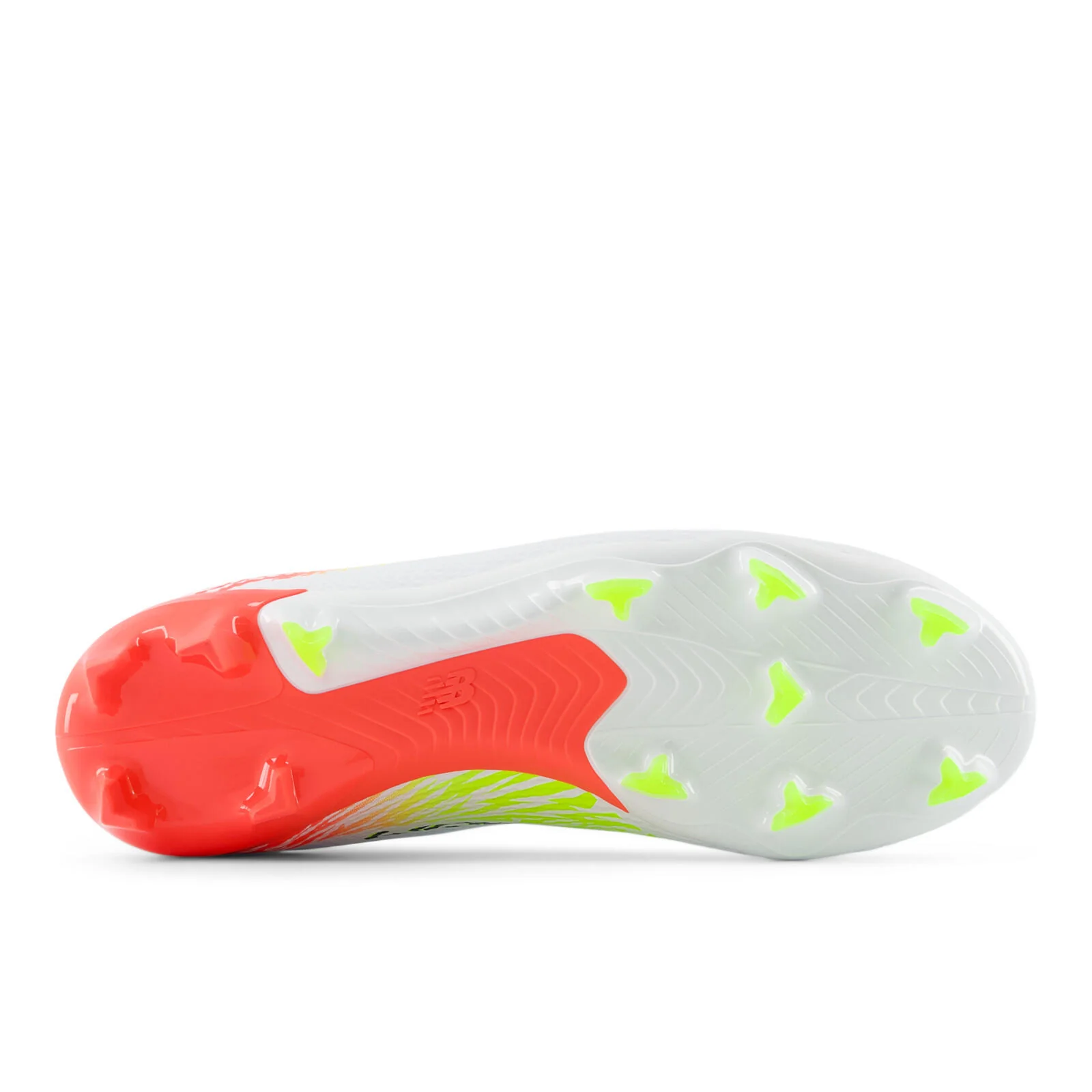 New Balance Furon Team FG V8 Men's Soccer Cleats - White/Energy Red/Hi-Lite - Image 6