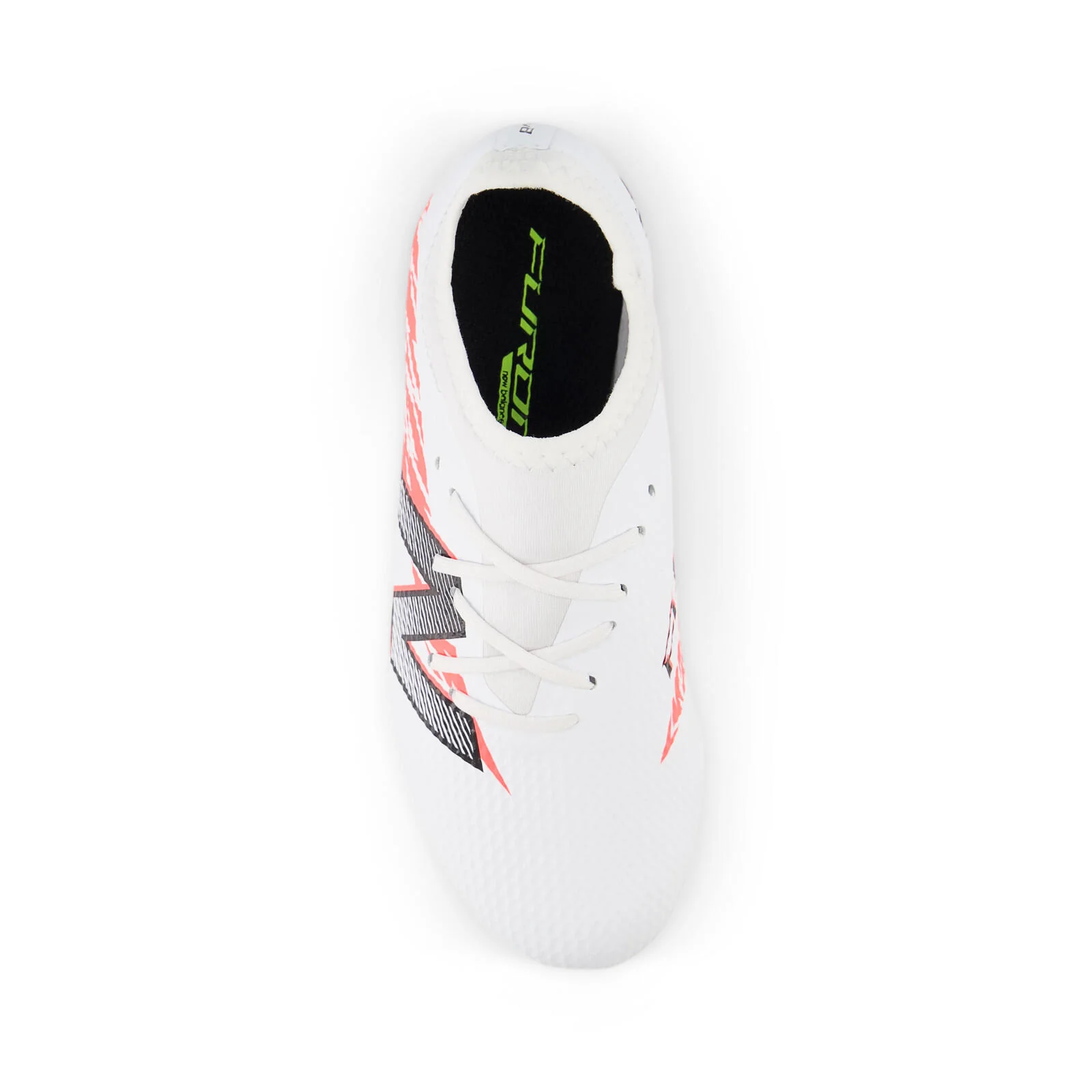 New Balance Furon Team JNR FG V8 Youth Soccer Cleats - White/Energy Red/Black - Image 5