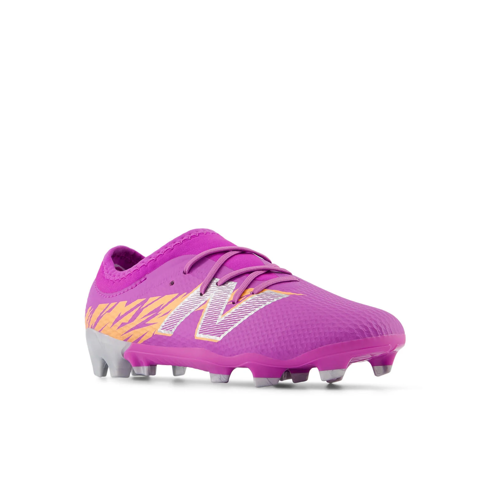 New Balance Furon Team JNR FG V8 Youth Soccer Cleats - Passion Fruit - Image 2