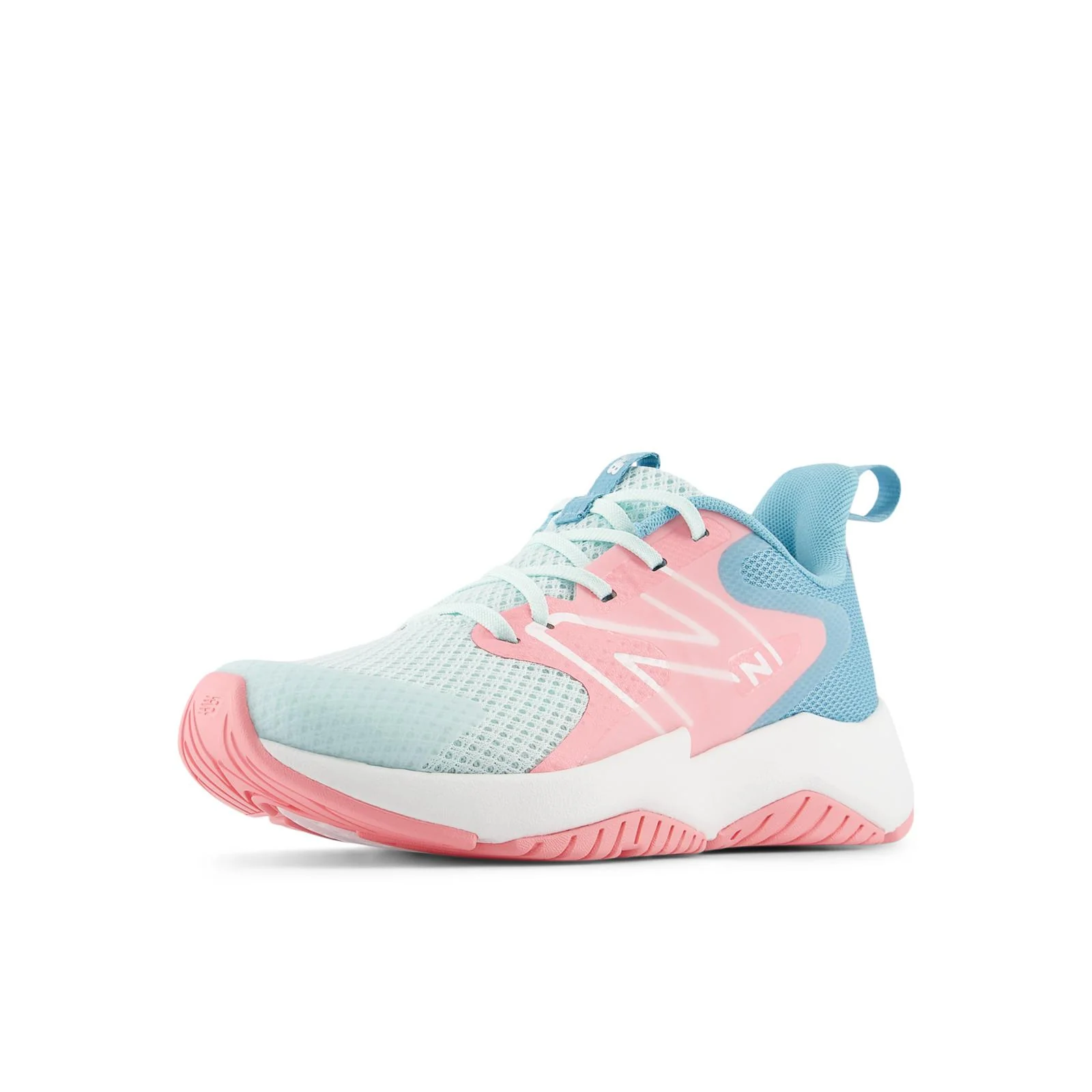 New Balance Rave Run V2 Youth Running Shoes - Glint Blue/Double Bubble - Image 3