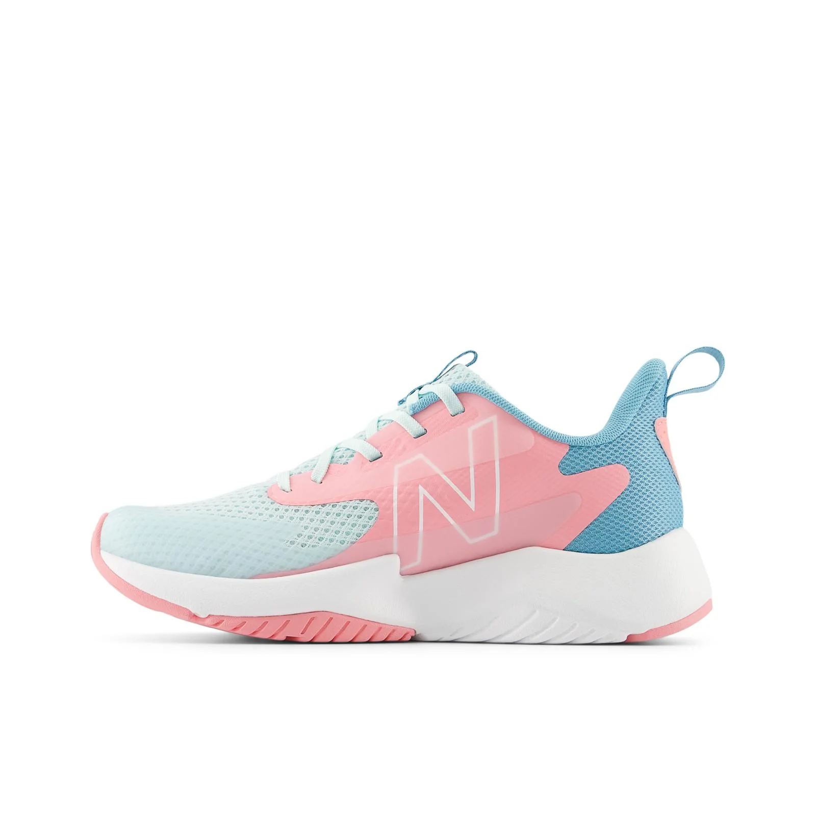 New Balance Rave Run V2 Youth Running Shoes - Glint Blue/Double Bubble - Image 4