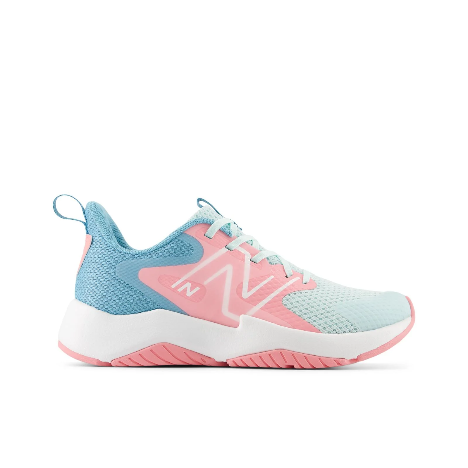 New Balance Rave Run V2 Youth Running Shoes - Grey/Black/Tangerine - Image 7