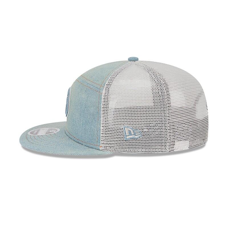 New Era 9FIFTY Edmonton Oilers Split Panel Hat - Denim - Image 4