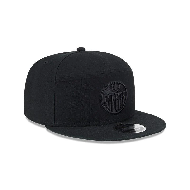 New Era 9FIFTY Split Panel Edmonton Oilers Hat - Black - Image 2