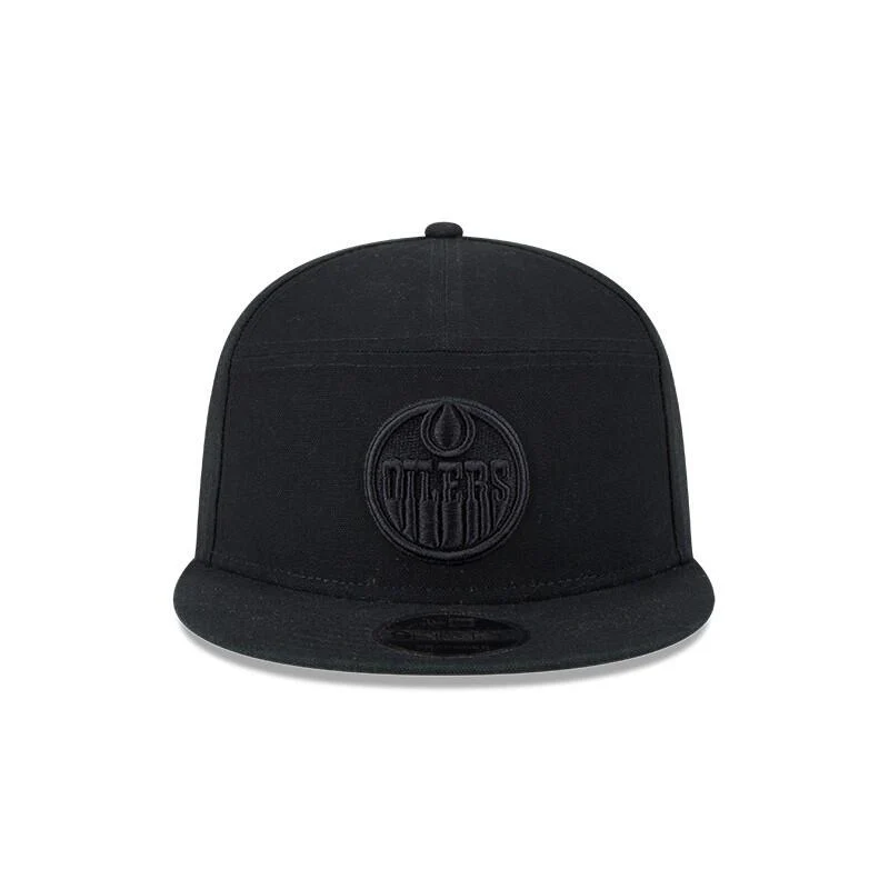 New Era 9FIFTY Split Panel Edmonton Oilers Hat - Black - Image 3
