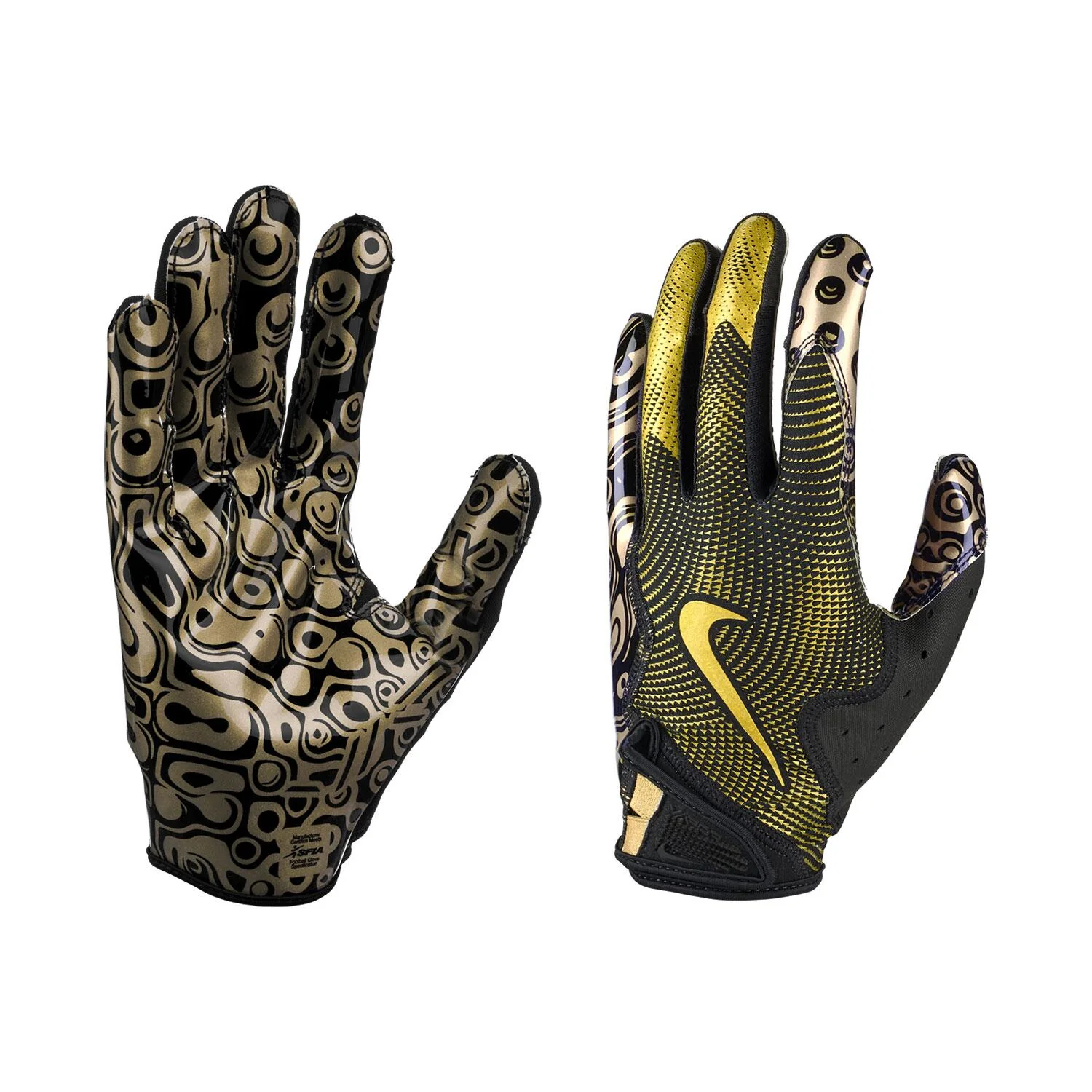 Nike Vapor Jet 8.0 Football Gloves - Metallic - Image 3