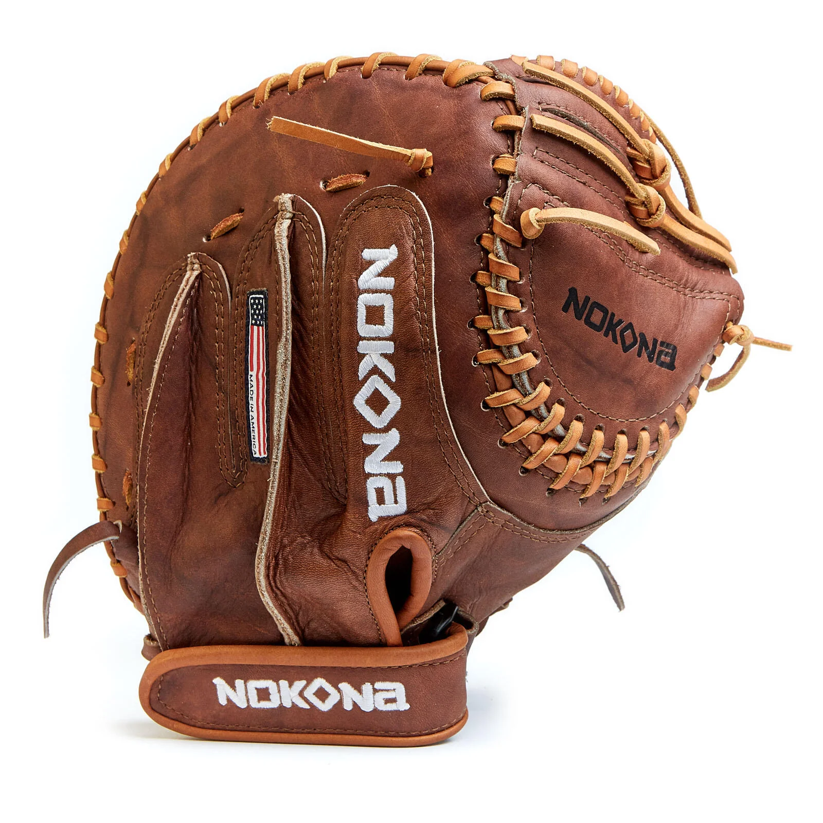 Nokona Walnut W-V3250 Velcro Closed Web Fastpitch Catchers Mitt - 32.5"