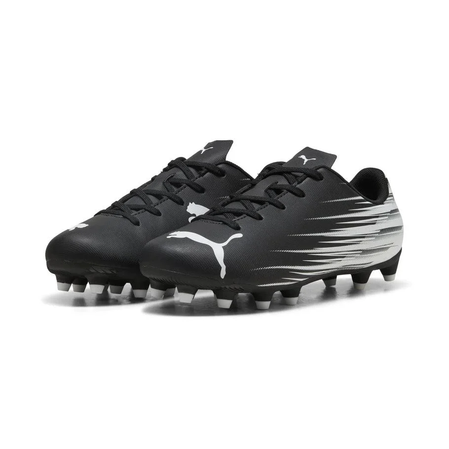 Puma Attacanto II FG/AG Junior Soccer Cleats - Black/White - Image 2