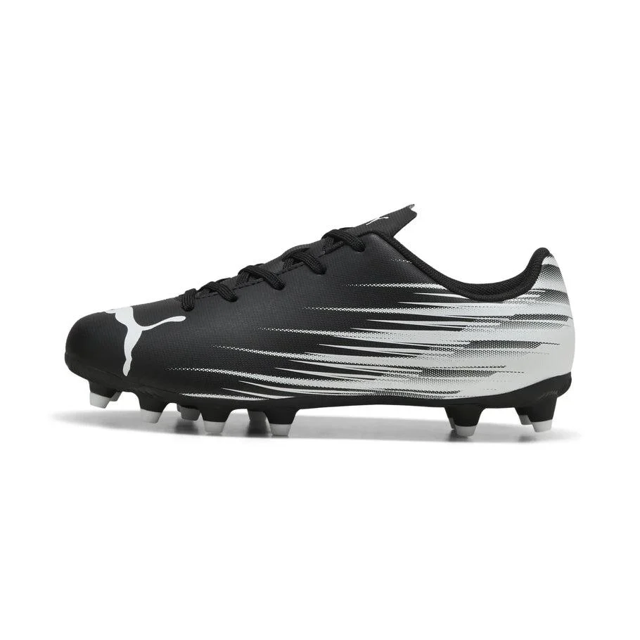 Puma Attacanto II FG/AG Junior Soccer Cleats - Black/White - Image 3