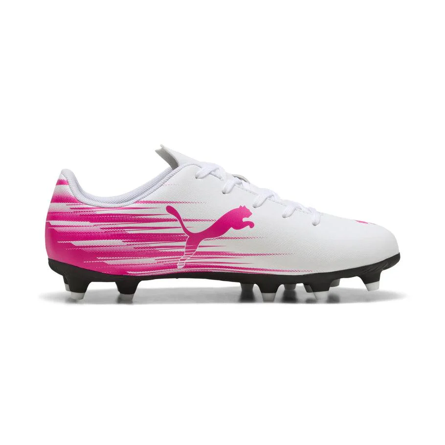 Puma Attacanto II FG/AG Junior Soccer Cleats - White/Ravish