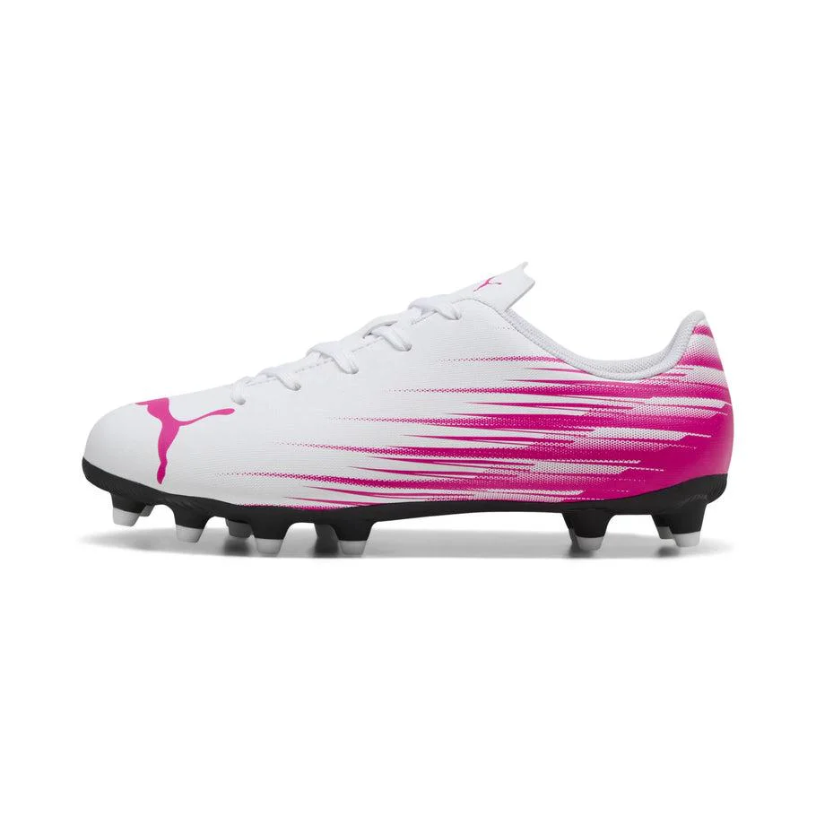 Puma Attacanto II FG/AG Junior Soccer Cleats - White/Ravish - Image 3
