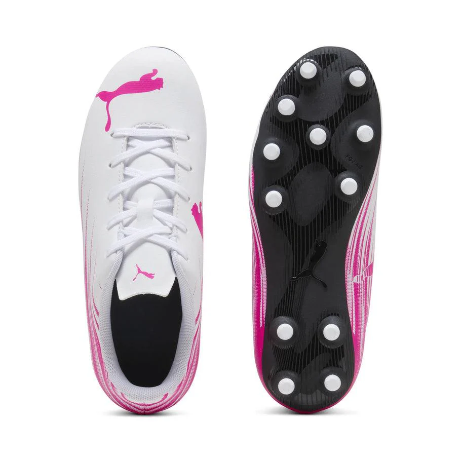 Puma Attacanto II FG/AG Junior Soccer Cleats - White/Ravish - Image 5
