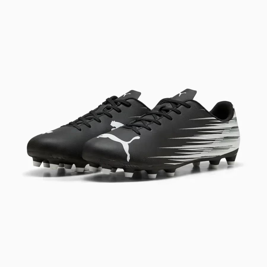 Puma Attacanto II FG/AG Men's Soccer Cleats - Black/White - Image 2